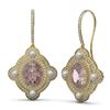 Image 2 : 9.45 ctw Morganite & Diamond Earrings 18K Yellow Gold - REF-436M4G