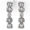Image 2 : 4.16 ctw Oval Cut Diamond Designer Earrings 18K White Gold - REF-451W3H