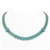 Image 1 : 64.99 ctw Swiss Topaz & Diamond Necklace 14K Yellow Gold - REF-581W8H