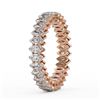 Image 3 : 3.9 ctw Marquise Cut Diamond Eternity Ring 18K Rose Gold - REF-394W5H