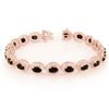 Image 1 : 12.0 ctw Blue Sapphire Bracelet 10k Rose Gold - REF-118W2H
