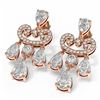 Image 3 : 5.64 ctw Diamond Earrings 18K Rose Gold - REF-872G6W