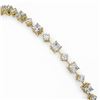 Image 3 : 7 ctw Princess Cut Diamond Designer Bracelet 18K Yellow Gold - REF-889W8H