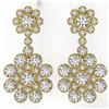 Image 2 : 7.28 ctw Diamond Designer Earrings 18K Yellow Gold - REF-653R5K