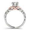 Image 3 : 0.85 ctw Certified VS/SI Diamond Solitaire 2pc Set 14k 2Tone Gold - REF-156F3M
