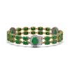 Image 2 : 34.17 ctw Emerald & Diamond Bracelet 14K Yellow Gold - REF-276A2N