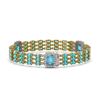 Image 2 : 27.1 ctw Swiss Topaz & Diamond Bracelet 14K Yellow Gold - REF-327H3R