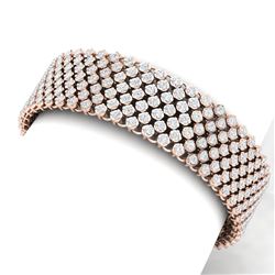 15 ctw Certified VS/SI Diamond Bracelet 18K Rose Gold - REF-1095Y2X