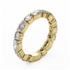 Image 2 : 3.12 ctw Oval Cut Diamond Eternity Ring 18K Yellow Gold - REF-389M8G