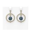 Image 1 : 2 ctw Diamond & Pearl Earrings 18K Yellow Gold - REF-188A2N