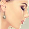 Image 3 : 10.26 ctw Certified Opal & Diamond Victorian Earrings 14K Rose Gold - REF-346Y5X