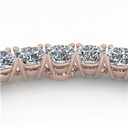 30 ctw Cushion Certified SI Diamond Necklace 14K White Gold - REF-4965H2R