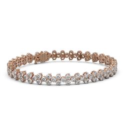 13 ctw Diamond Designer Bracelet 18K Rose Gold - REF-842N5F