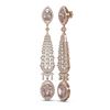 Image 2 : 9.72 ctw Morganite & Diamond Earrings 18K Rose Gold - REF-527F3M