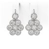 Image 2 : 4.32 ctw Diamond Designer Earrings 18K White Gold - REF-418K2Y