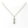 Image 1 : 1.25 ctw Oval Cut Diamond Designer Necklace 18K Yellow Gold - REF-141G3W