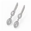 Image 1 : 2.55 ctw Marquise Cut Diamond Designer Earrings 18K White Gold - REF-273R5K