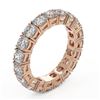 Image 2 : 4.94 ctw Cushion Cut Diamond Eternity Ring 18K Rose Gold - REF-658N8F