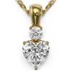Image 1 : 0.6 ctw Heart Diamond Designer Necklace 18K Yellow Gold - REF-118X5A