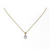 Image 2 : 0.6 ctw Heart Diamond Designer Necklace 18K Yellow Gold - REF-118X5A
