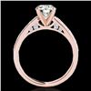 Image 2 : 1.5 ctw Certified Diamond Solitaire Ring 10k Rose Gold - REF-184K3Y