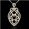 Image 1 : 1.80 ctw Micro Pave VS/SI Diamond Heart Necklace 14k Yellow Gold - REF-178W2H