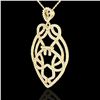Image 2 : 1.80 ctw Micro Pave VS/SI Diamond Heart Necklace 14k Yellow Gold - REF-178W2H