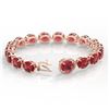 Image 3 : 65 ctw Pink Tourmaline & Micro Diamond Bracelet 14k Rose Gold - REF-981M8G