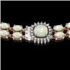Image 3 : 32.21 ctw Opal & Diamond Necklace 14K Rose Gold - REF-527H3R