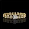 Image 1 : 13.04 ctw Emerald Cut & Oval Diamond Bracelet 18K Yellow Gold - REF-1261H9R
