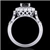 Image 3 : 1.2 ctw Fancy Black Diamond Engagment Art Deco Ring 18k White Gold - REF-107M3G