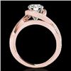 Image 2 : 1.15 ctw Certified Diamond Solitaire Ring 10k Rose Gold - REF-190G9W