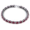 Image 3 : 15 ctw Ruby & VS/SI Diamond Certified Eternity Bracelet 10k White Gold - REF-122N8F