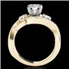 Image 2 : 2.01 ctw Certified Diamond Bypass Solitaire Ring 10k Yellow Gold - REF-300K2Y