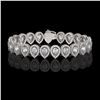 Image 1 : 15.85 ctw Pear Cut Diamond Micro Pave Bracelet 18K White Gold - REF-2168Y2X