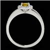 Image 2 : 1.2 ctw Certified SI/I Fancy Intense Yellow Diamond Ring 10k White Gold - REF-177A3N