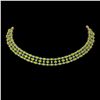 Image 1 : 37.97 ctw Peridot & Diamond Necklace 10K Yellow Gold - REF-427G3W