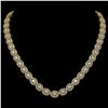 Image 1 : 30.41 ctw Oval Cut Diamond Micro Pave Necklace 18K Yellow Gold - REF-4148R9K