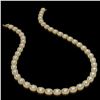 Image 2 : 30.41 ctw Oval Cut Diamond Micro Pave Necklace 18K Yellow Gold - REF-4148R9K