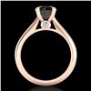 Image 3 : 1.6 ctw Fancy Black Diamond Engagment Art Deco Ring 18k Rose Gold - REF-75Y2X