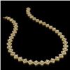 Image 2 : 16.4 ctw Princess Cut Diamond Micro Pave Necklace 18K Yellow Gold - REF-1402H6R