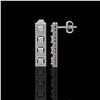 Image 2 : 4.01 ctw Princess Cut Diamond Micro Pave Earrings 18K White Gold - REF-346M3G