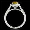 Image 2 : 1.33 ctw Certified SI/I Fancy Intense Yellow Diamond Ring 10k White Gold - REF-190H9R