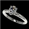 Image 1 : 1 ctw Certified VS/SI Quality Oval Diamond Solitaire Ring 10k White Gold - REF-243W2H