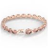 Image 3 : 18.25 ctw Morganite & Diamond Eternity Micro Bracelet 14k Rose Gold - REF-227W3H