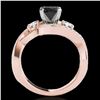 Image 2 : 1.76 ctw Certified VS Black Diamond Bypass Solitaire Ring 10k Rose Gold - REF-81X5A