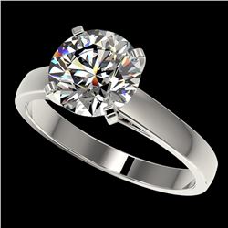 2.55 ctw Certified Quality Diamond Engagment Ring 10k White Gold - REF-616R8K