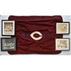 1890s Framed University Of Chicago Baseball Team Photos w/ Blanket (5)