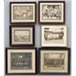 Framed Early 20th Century Baseball Team Photos Including Dodgers On A Trolley Car w/ Nap Rucker (6)