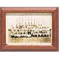 1932 Framed NY Yankees Team Signed Photo w/ Ruth & Lazzeri That Hung In Bill Dickey's House (World C
